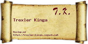 Trexler Kinga névjegykártya