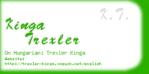 kinga trexler business card